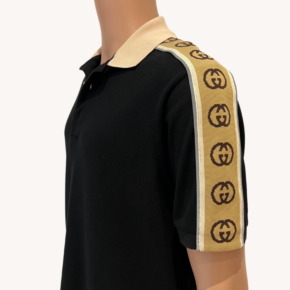 Polo With Interlocking G Stripe - image 3